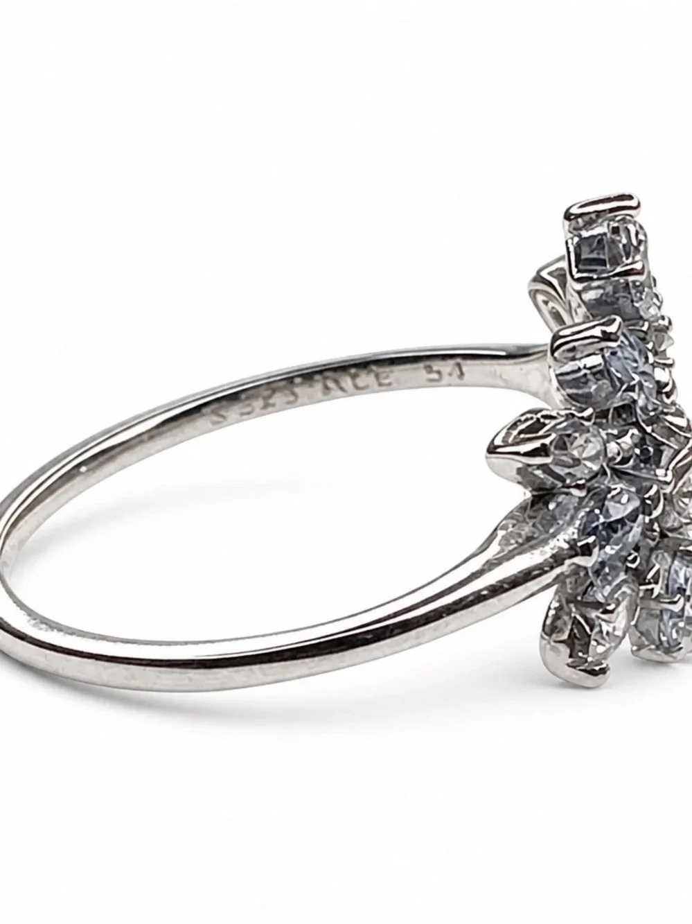 Pandora Blue Crystal Snowflake Ring